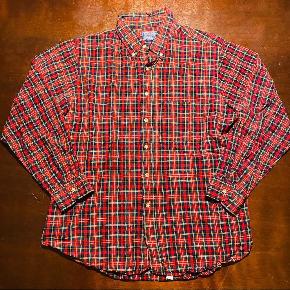 PENDLETON Men's Sir Pendleton 100% Virgin Wool Button Down Shirt size XL USA